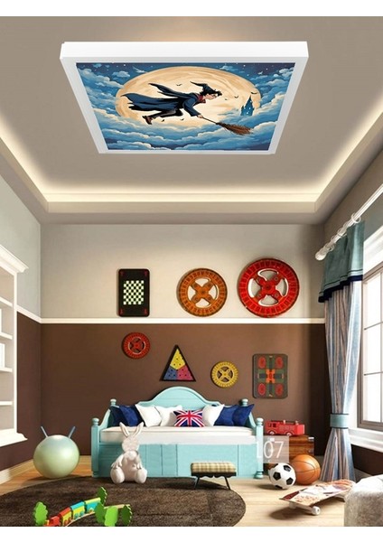 Harry Potter LED Avize, 60 x 60 Genç Odası LED Lamba, 60W, Beyazı Işık, Harry Potter Çocuk Odası Lamba