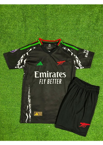 Dayıbalı Ars 2024/25 Yeni Sezon Kai Havertz Deplasman Çocuk Forması 2'li set (Black)