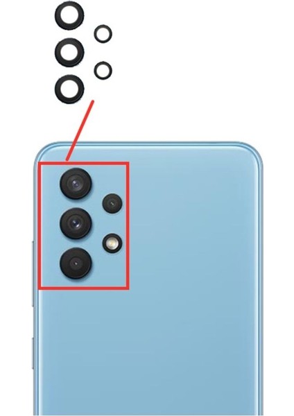 Samsung Galaxy A32 4g-5g Uyumlu Kamera Lensi Cam SM-A326B
