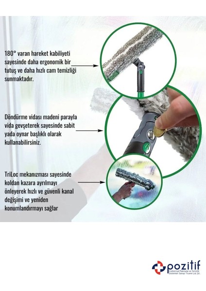 35 cm Cam Temizleme Aparatı ve Peluş Takım, Oynar Tutamaklı, Pratik Kullanım indirimleri