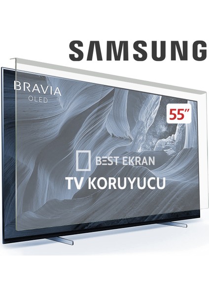 Samsung 55" Inç 140 Ekran Led Oled Qled Crystal Qned Smart Uhd 4k-8k Televizyon Tv Ekran Koruyucu