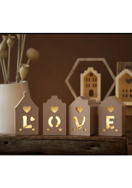 Love Aşk Evi Dekoratif Süs Eşyası Obje