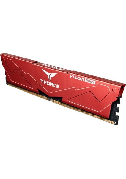 T-Force Vulcan Red 32GB 2X16GB 6400MHZ Ddr5 Gaming Ram CL40 (FLRD532G6400HC40BDC01)