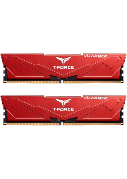 T-Force Vulcan Red 32GB 2X16GB 6400MHZ Ddr5 Gaming Ram CL40 (FLRD532G6400HC40BDC01)