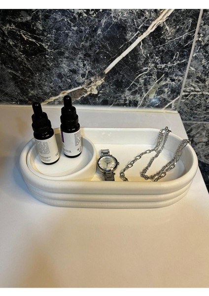 Dekoratif Kenar Detaylı Sunumluk, Makyaj ve Banyo Organizeri, Takı Tabağı, Mumluk modelleri