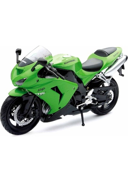 Oyuncak 1:12 Kawasaki Zx-10 R 2006 Model Motor 17CM Yeşil Nınja Kawasaki Motorsiklet