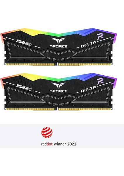 T-Force Delta Rgb Black 32GB 2X16GB 7600MHZ Ddr5 Gaming Ram CL36 (FF3D532G7600HC36DDC01)