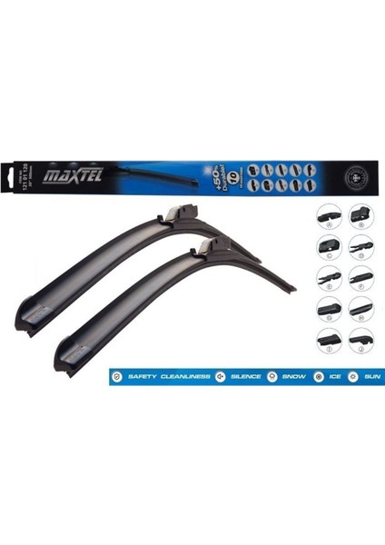 10 Parça Müz Süpürgesi, 450mm, Uyumlu, Temizlik Aleti Seti