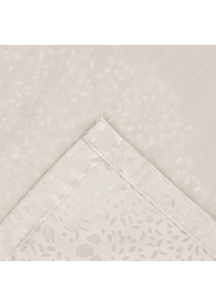 Soft Floral Devore Masa Örtüsü - Gri - 140X200 cm