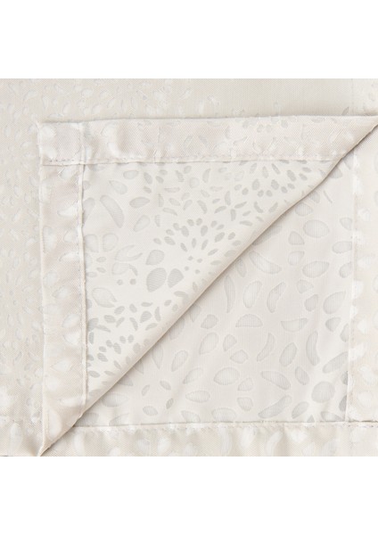 Soft Floral Devore Masa Örtüsü - Gri - 140X200 cm