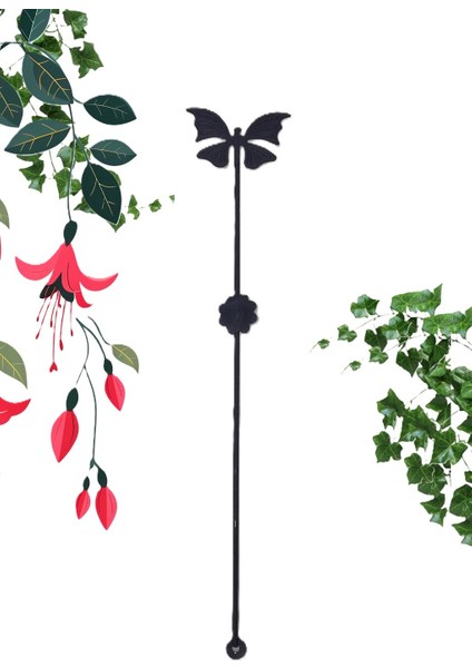 Metal Bitki Destek Çubuğu Saksı Sarmaşık Çiçek Fidan Dal Dekoratif Saksı Bitki Destek Çubuğu 60 cm