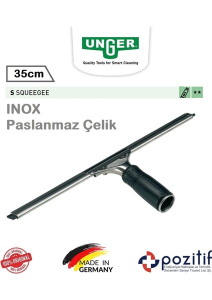 Cam Silme Aparatı Camçek 35 cm - S Kanal Paslanmaz Çelik Tutamaklı