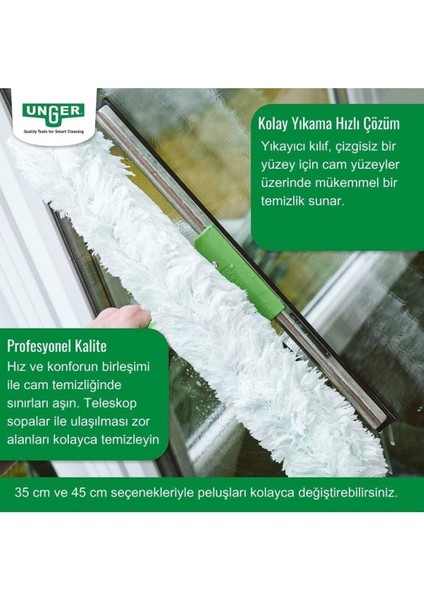 2'li 45 cm cam silme seti, pratik ve kullanışlı temizlik aracı modelleri