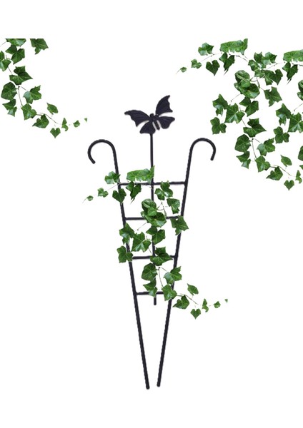 Metal Bitki Destek Çubuğu Saksı Sarmaşık Çiçek Fidan Dal Dekoratif Saksı Bitki Desteği