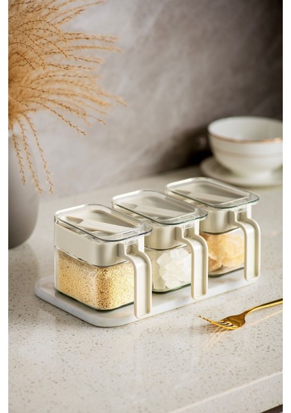 Şık 3'lü cam baharatlık seti, mutfağınıza zarif dokunuş sağlar modelleri