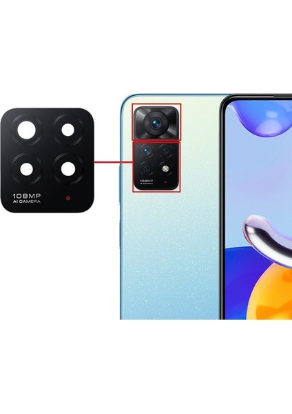 Xiaomi Redmi Note 11 Pro 4g Uyumlu Kamera Lensi Camı Küçük 2201116TG 2201116TI