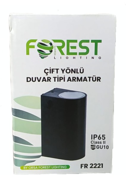 Forest Çift Taraflı Siyah Duvar Aplik (2x GU10 Duy Ampul Hediyeli) fiyatları