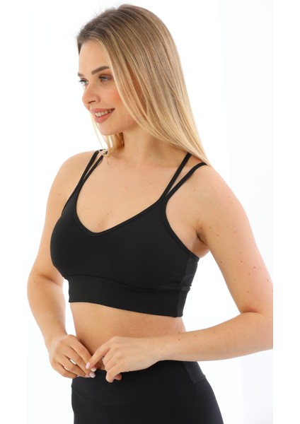 Inkasol Arkası Çapraz Detaylı Spor Crop Büstiyer 5800 Siyah fiyatları