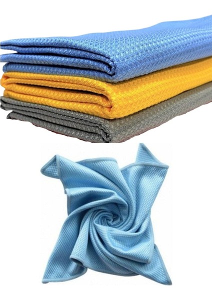 3'lü Mikrofiber Temizlik Bezi Seti 50x40cm, Yumuşak ve Çok Amaçlı