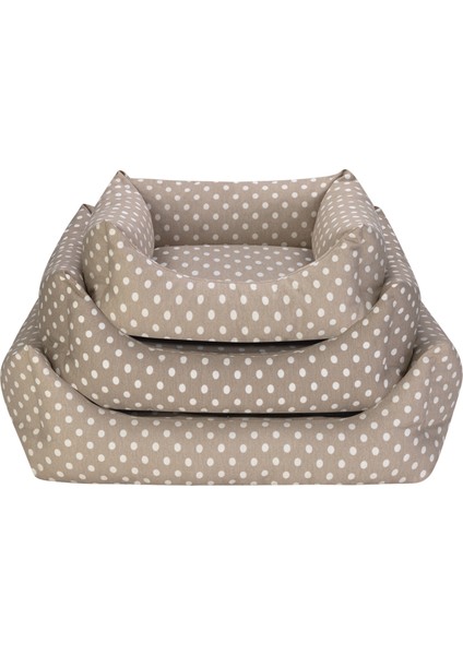 Uniform Bej Puyeli Köpek Yatağı M 60X70CM Drstr fırsatları