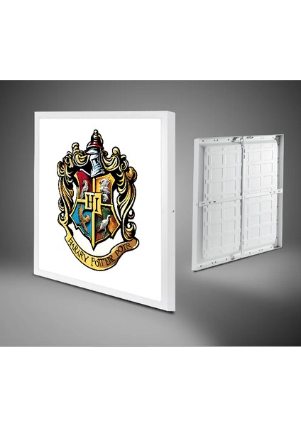 Harry Potter Logo Avize, 60X60 Kare Modern Çocuk Odası Avize, 60WATT, LED Işık, Tavan Lambası, Yeni