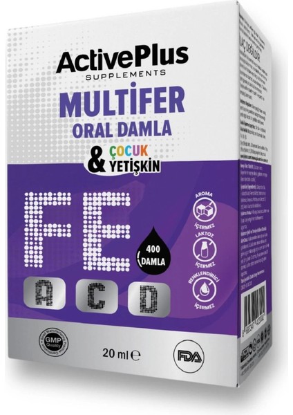 Multifer Oral Damla Çocuk & Yetişkin 20 ml