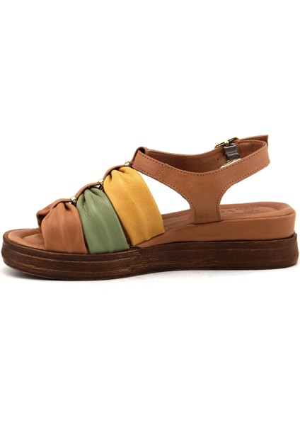 2216412 Hakiki Deri Comfort Kadın Sandalet