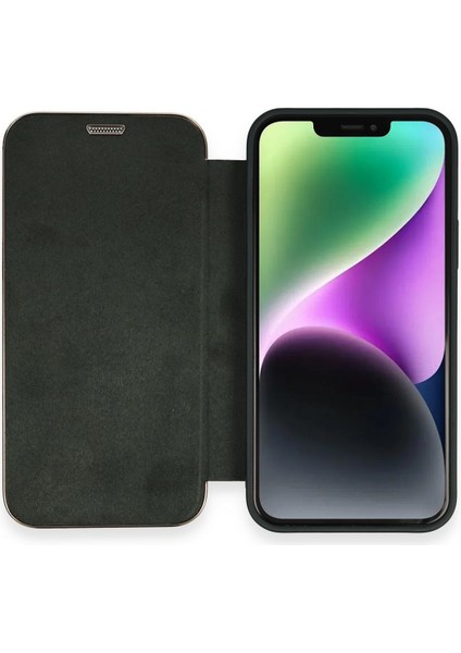 Iphone 12 Kılıf Dolpin Kapaklı - Koyu Yeşil Drstr