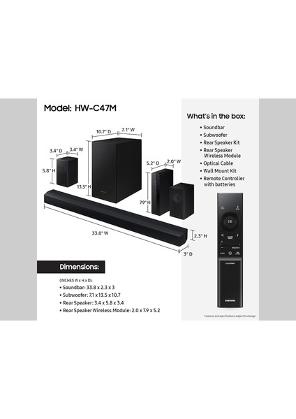 4+1 Ses Sistemi Soundbar