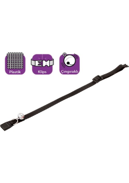 Karlıe Boyun Tasma Çıng. 30 cm Siyah Drstr