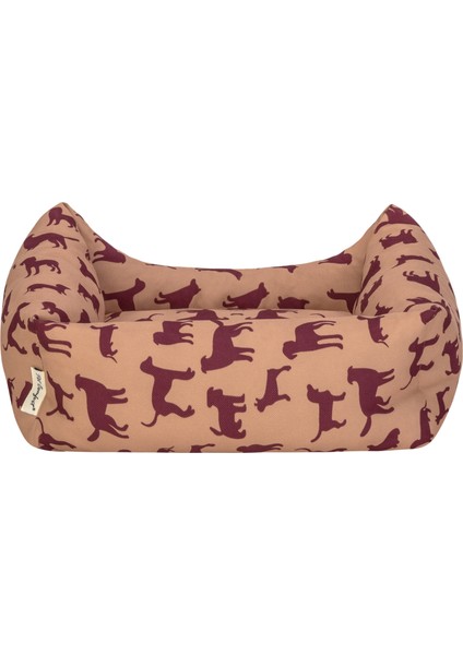 Uniform Bej-Bordo Kedi ve Köpek Yatağı S 40X50CM Drstr modelleri