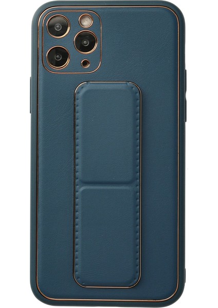 Iphone 11 Pro Kılıf Coco Deri Standlı Kapak - Mavi Drstr