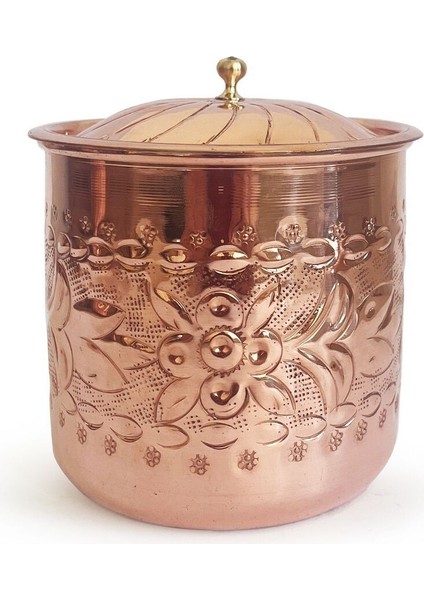 El İşlemeli Bakır Baharatlık, 9cm, Şık ve Zarif Tasarım, Tek Parça
