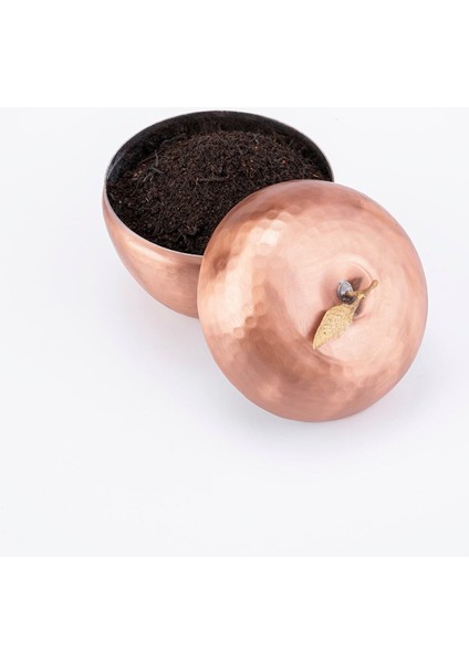 El yapımı bakır baharat seti, 3'lü elma motifli dekoratif, 6 parça fırsatları