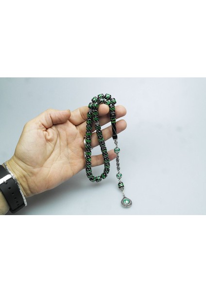 Oltu Taşı ve Galalith Çeşmi Bülbül Işlemeli Tespih modelleri