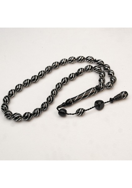 Oltu Taşı Çeşm-I Bülbül Işlemeli Tespih