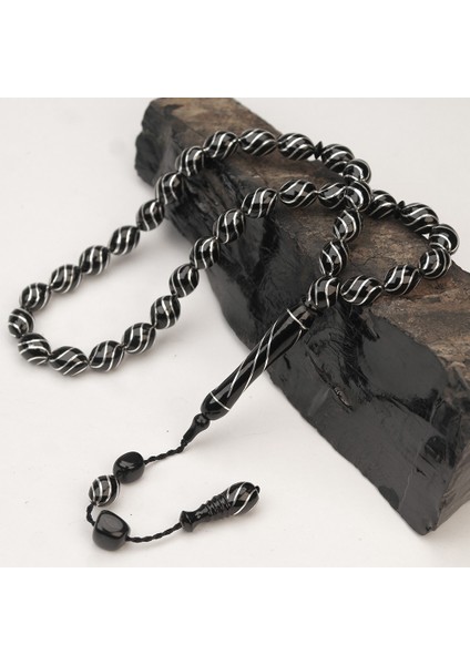 Oltu Taşı Çeşm-I Bülbül Işlemeli Tespih fiyatları