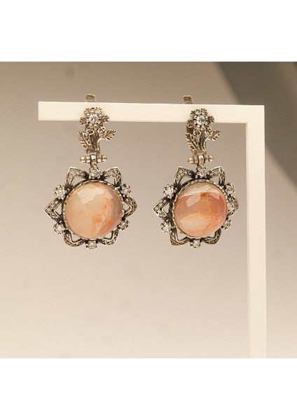 Akik Taşlı Gümüş Küpe fiyatları