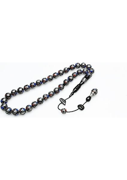 Oltu Taşı Damla Karpuz Baklava Işlemeli Tespih