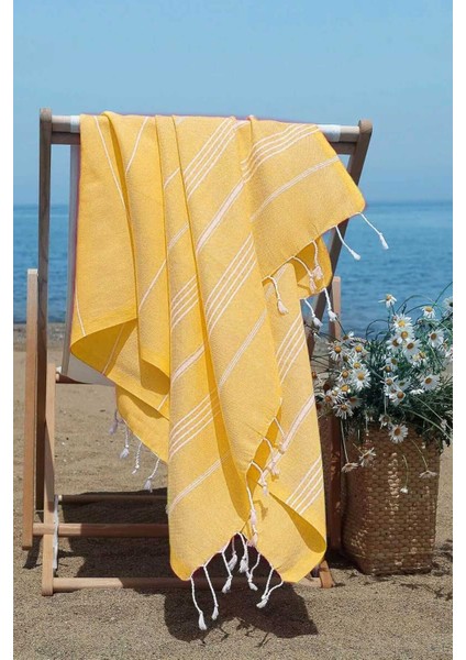 Summer Wind Soft &#37;100 Pamuk Peştemal 100X180 cm Sarı fiyatları