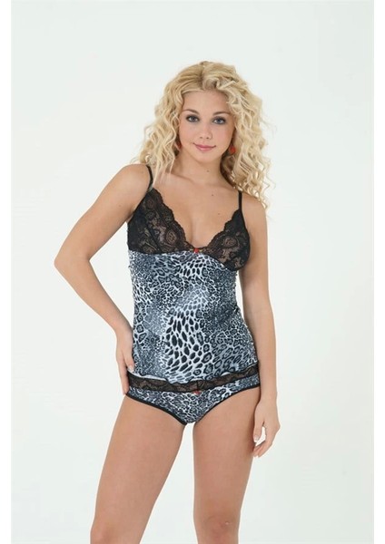 Leopar Desenli Ikili Takım 2188