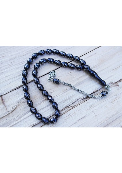 Oltu Taşı Beyzi Model Tek Zikzak Baklava Işlemeli Tespih fiyatları