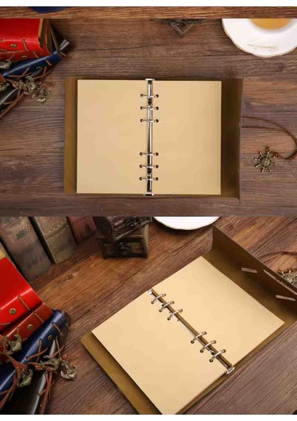 Deri Kapaklı Vintage Defter Vip Kalem Hediyeli Kraft Sayfa Günlük Not Ajanda Anı Hatıra Defteri fırsatları