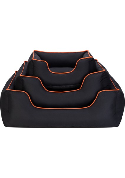 Alpha Köpek Yatağı Siyah W Turuncu Biye M 80X65CM Drstr fırsatları
