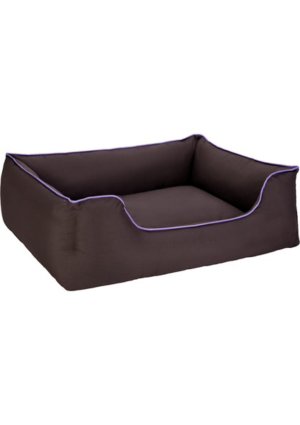 Alpha Köpek Yatağı Kahverengi W Mor Biye L 105X85CM Drstr fiyatları