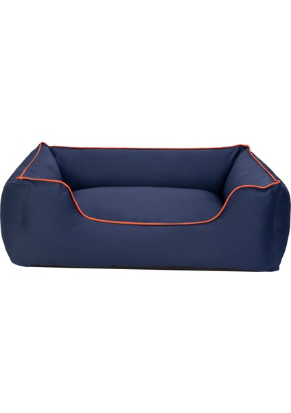 Alpha Köpek Yatağı Lacivert W Turuncu Biye L 105X85CM Drstr