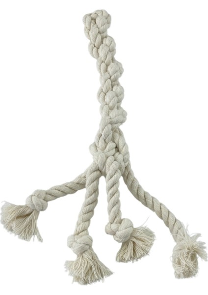 At-Getir ve Diş Kaşıma Köpek Oyuncağı, 100% Pamuk, 45CM Drstr