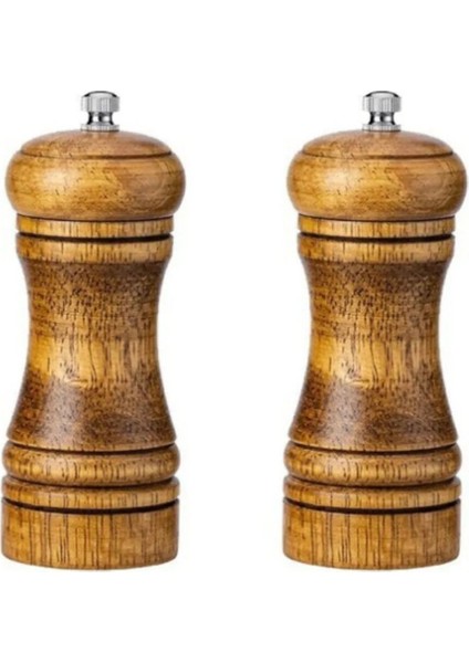 Cevizli Tuz ve Karabiber Değirmeni Çift Set, 14 cm, şık ve kullanışlı tasarım