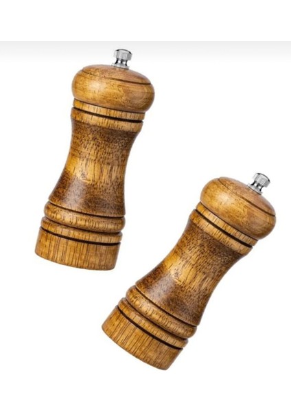 Cevizli Tuz ve Karabiber Değirmeni Çift Set, 14 cm, şık ve kullanışlı tasarım