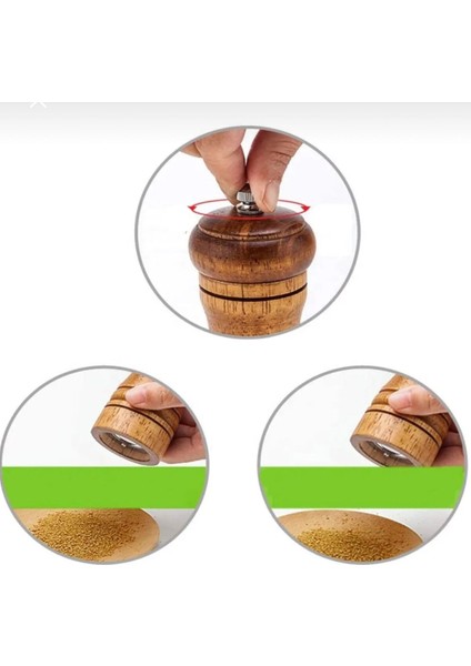 Cevizli Tuz ve Karabiber Değirmeni Çift Set, 14 cm, şık ve kullanışlı tasarım